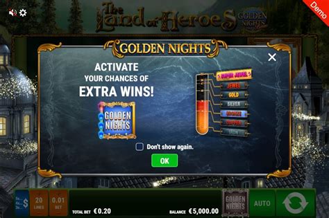 Игровой автомат The Land of Heroes  Golden Nights Bonus  играть бесплатно